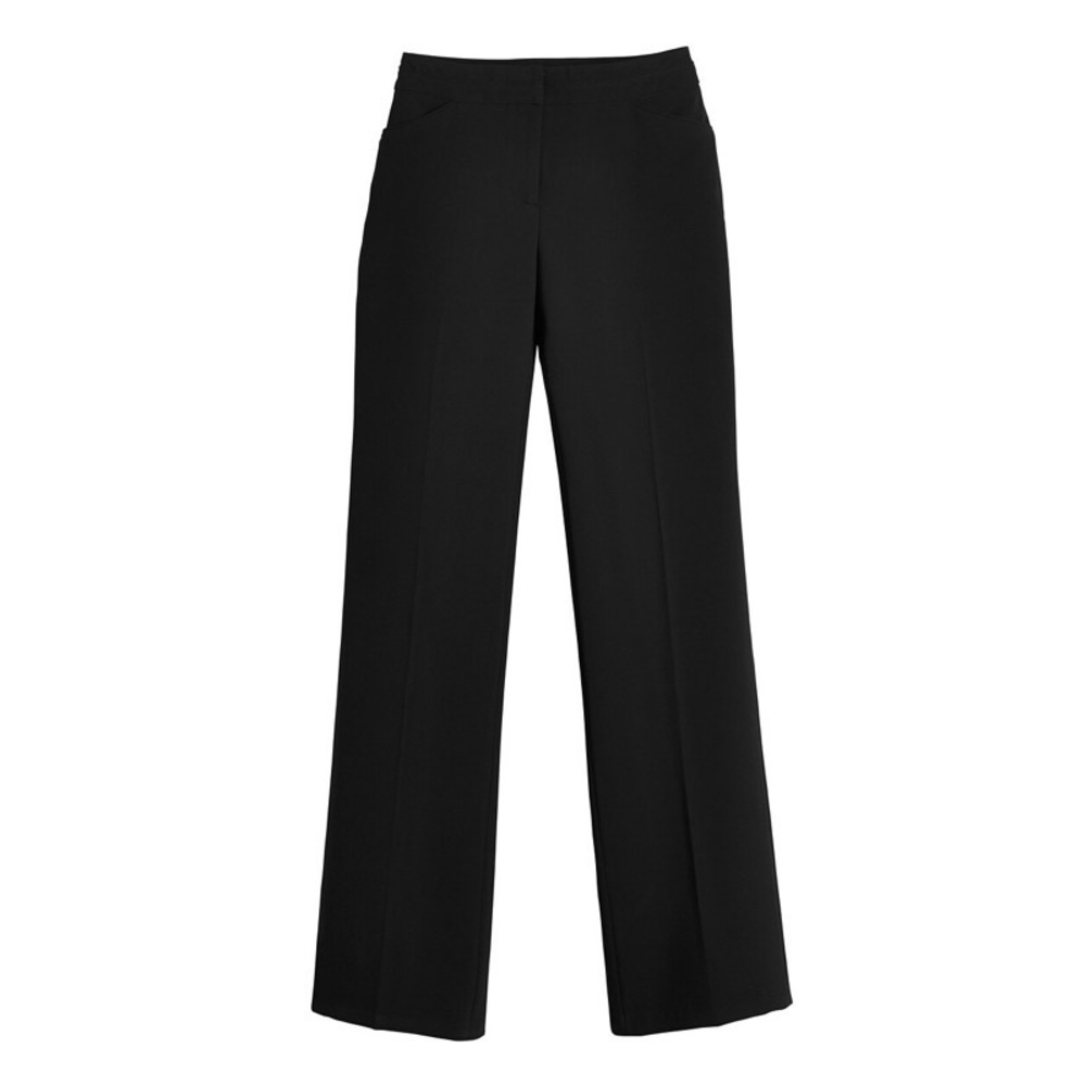 White House Black Market WIDE leg pant, Black, pockets, double hook front zip 2 - Picture 4 of 8